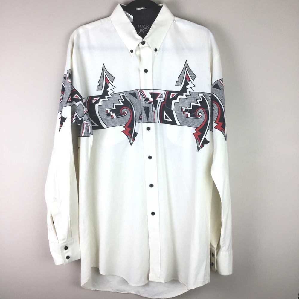 Vintage Roper | Button Down Southwest Shirt Sz L